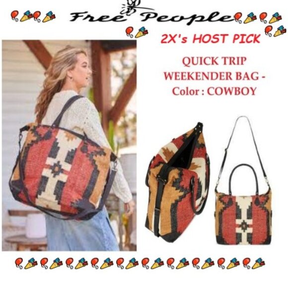 Free People Weekender Oversize Cowboy Style Bag 📢🆕NWT!🥳🎈📢 FAST SHIP😮💨⚡🚚 - Picture 3 of 15